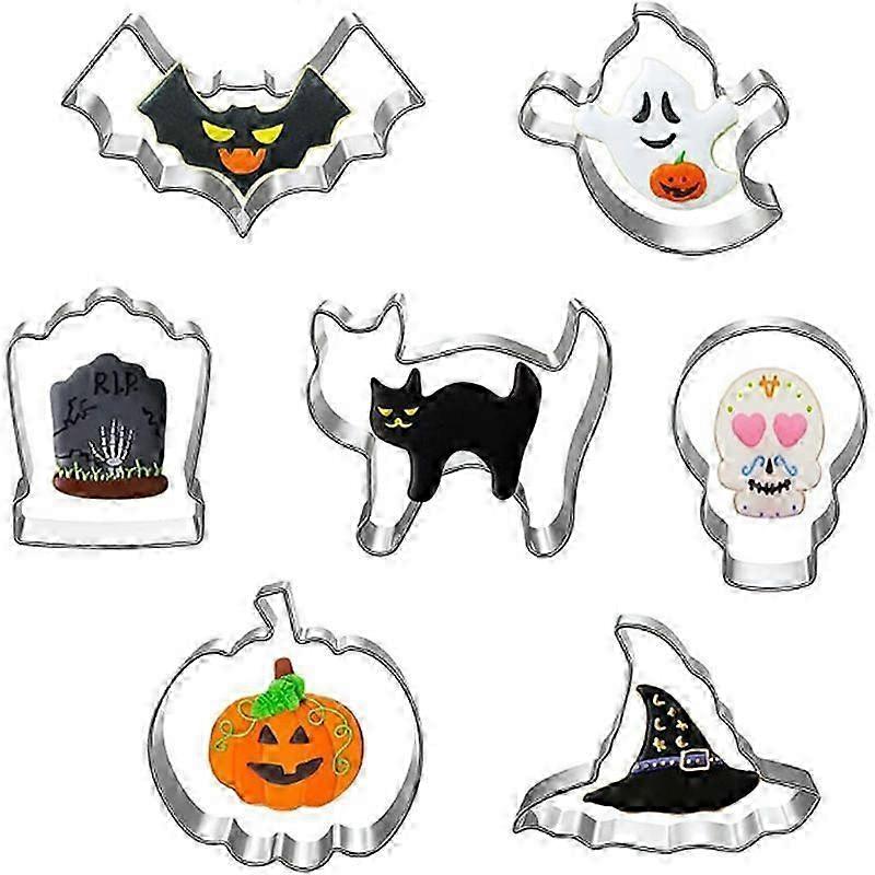 7pc Halloween Cookie Cutters Stainless