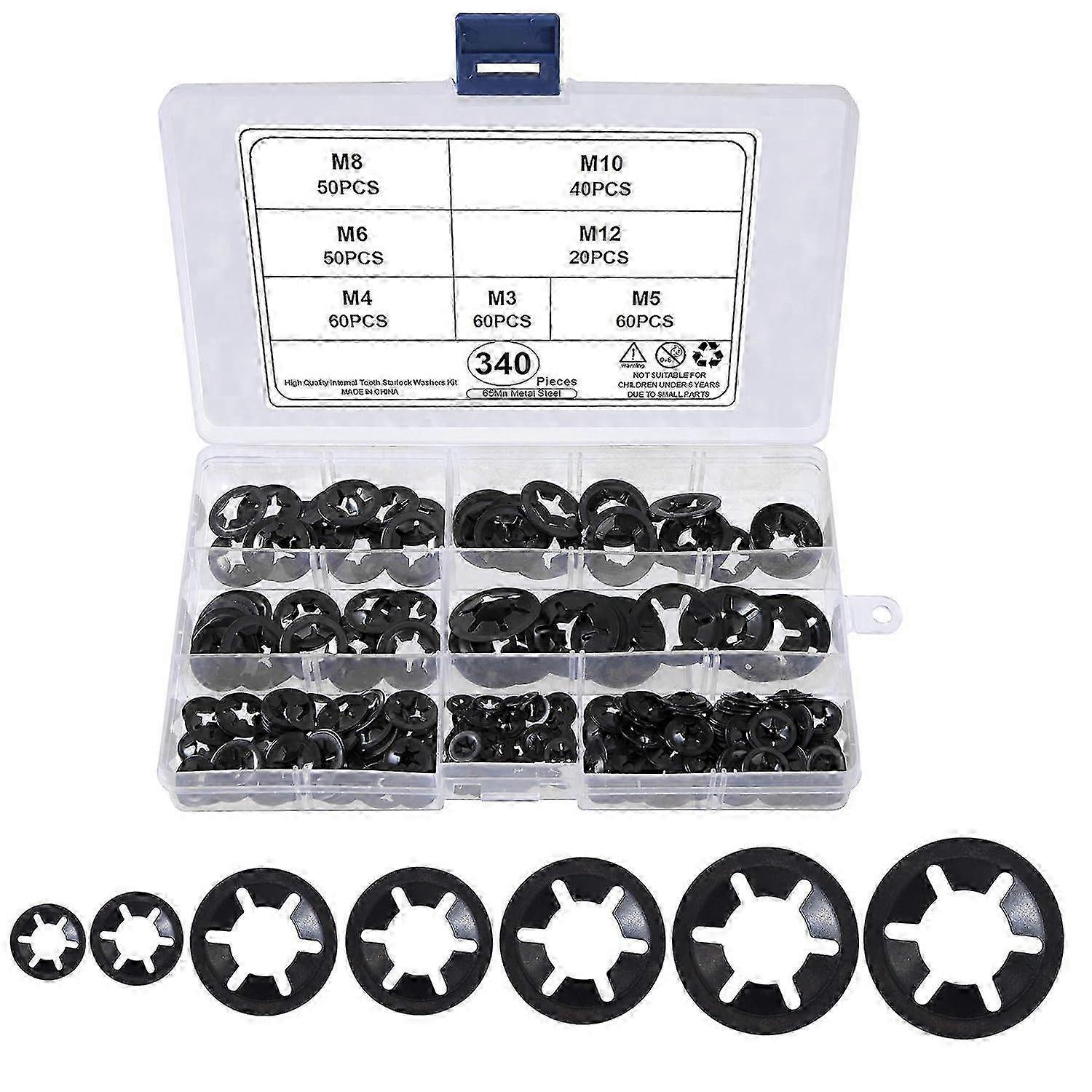 7-Size Starlock Washer Kit Black Oxide