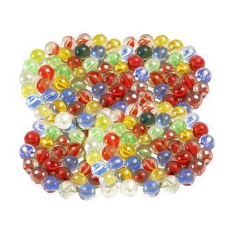 100 Pack Glass Marbles 14mm Assorted Colors for Games, Aquarium Decor and Table Decor