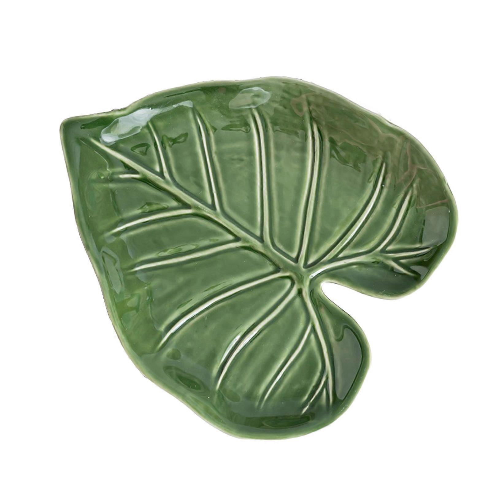 Green Leaf Ceramic Spoon Rest