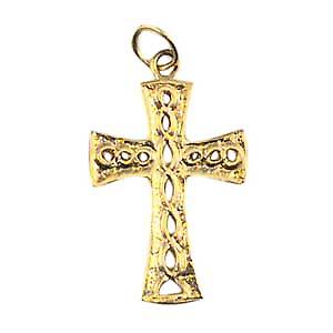 9ct Gold 24x17mm knot embossed Celtic Cross