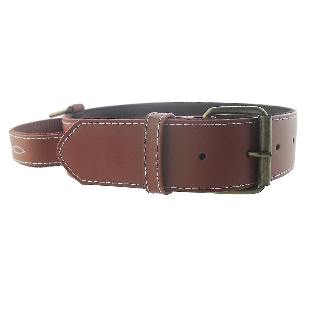 Doug Club | Leather Heavy Tactical Dog Collar With Handle | Saddle, Full Grain, Heavy | Comfortable
