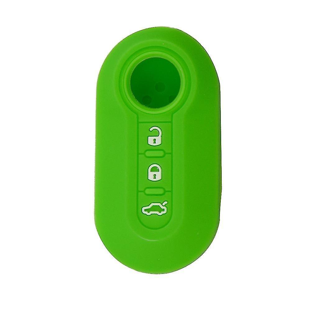 Green Buttons Silicone Car Key Case Cover Folding Remote Shell Fob Protecor