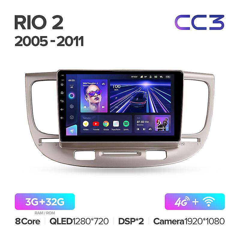 Cc3 2k For  Rio 2 Rio2 2005 - 2011 Car Radio Multimedia Video Player Navigation Stereo Gps Android 10 No 2din 2 Din Dvd