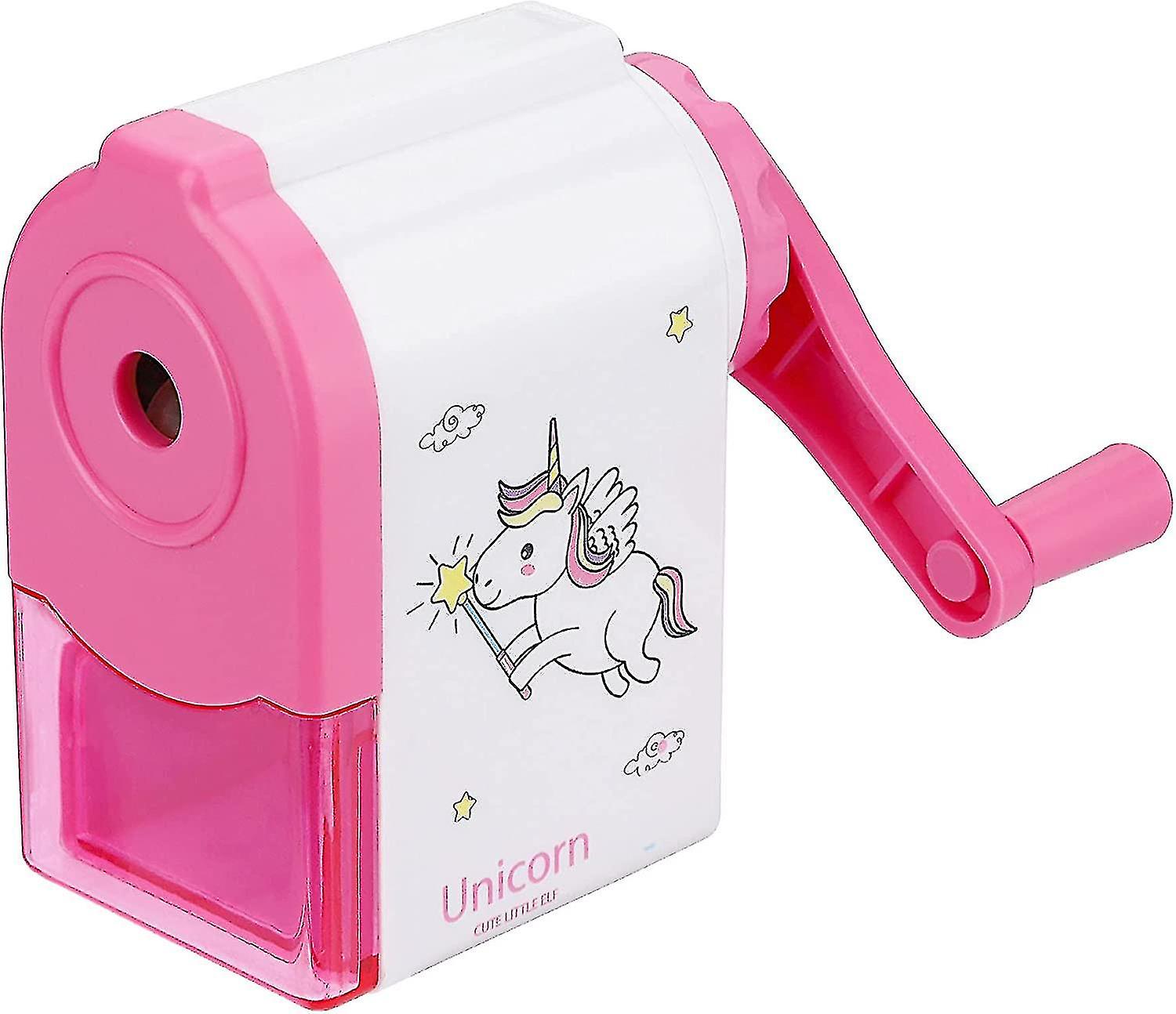 Pencil Sharpening Machine,pink Pencil Sharpener Hand Crank Manual Sharpener Animal Cartoon