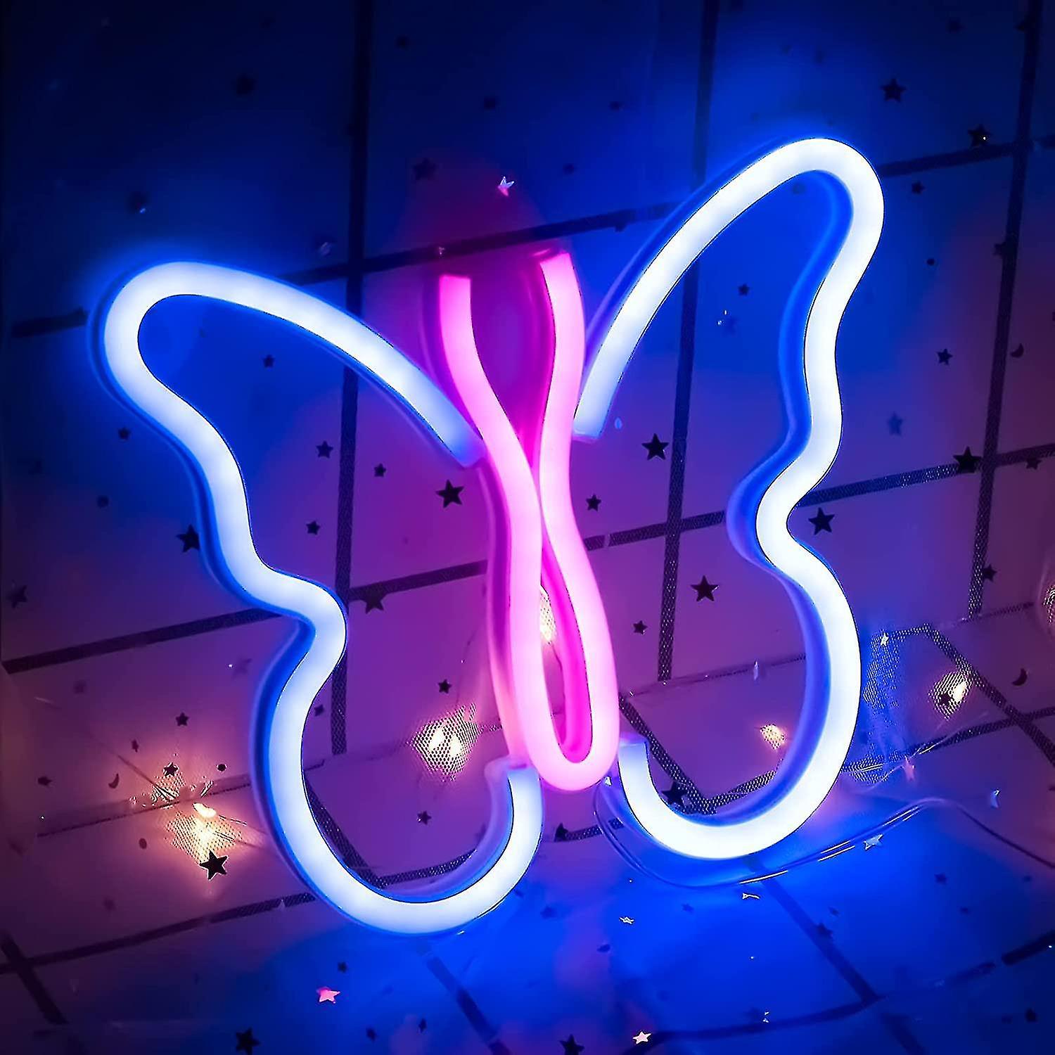 Butterfly Neon Signs Lights For Bedroom Wall Decor Usb Or Battery Led Neon Night Light Wall Decorati