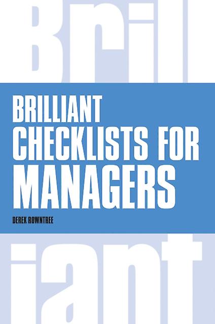 Brilliant Checklists For Managers by Derek Rowntree Paperback