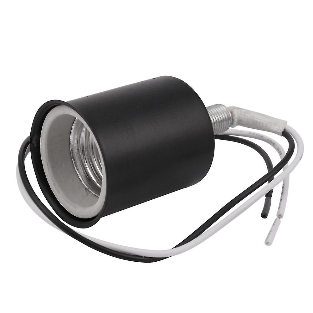 E27 Ceramic Screw Base Round Led Light Bulb Lamp Socket Holder Adapter Metal Lamp Holder With Wire