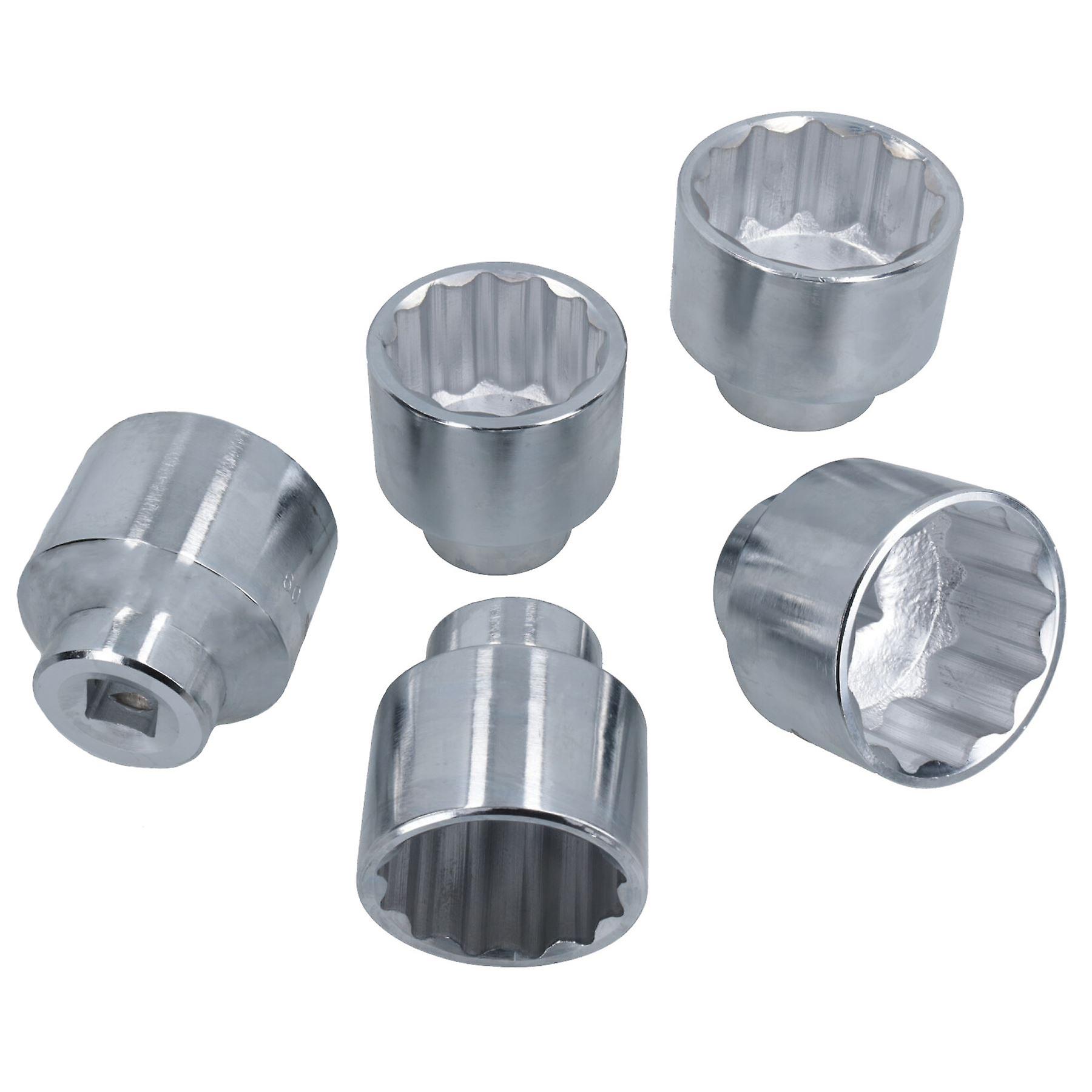 3/4" Drive Shallow Sockets Metric Set 55mm - 70mm 5pc Bi-Hex TE537
