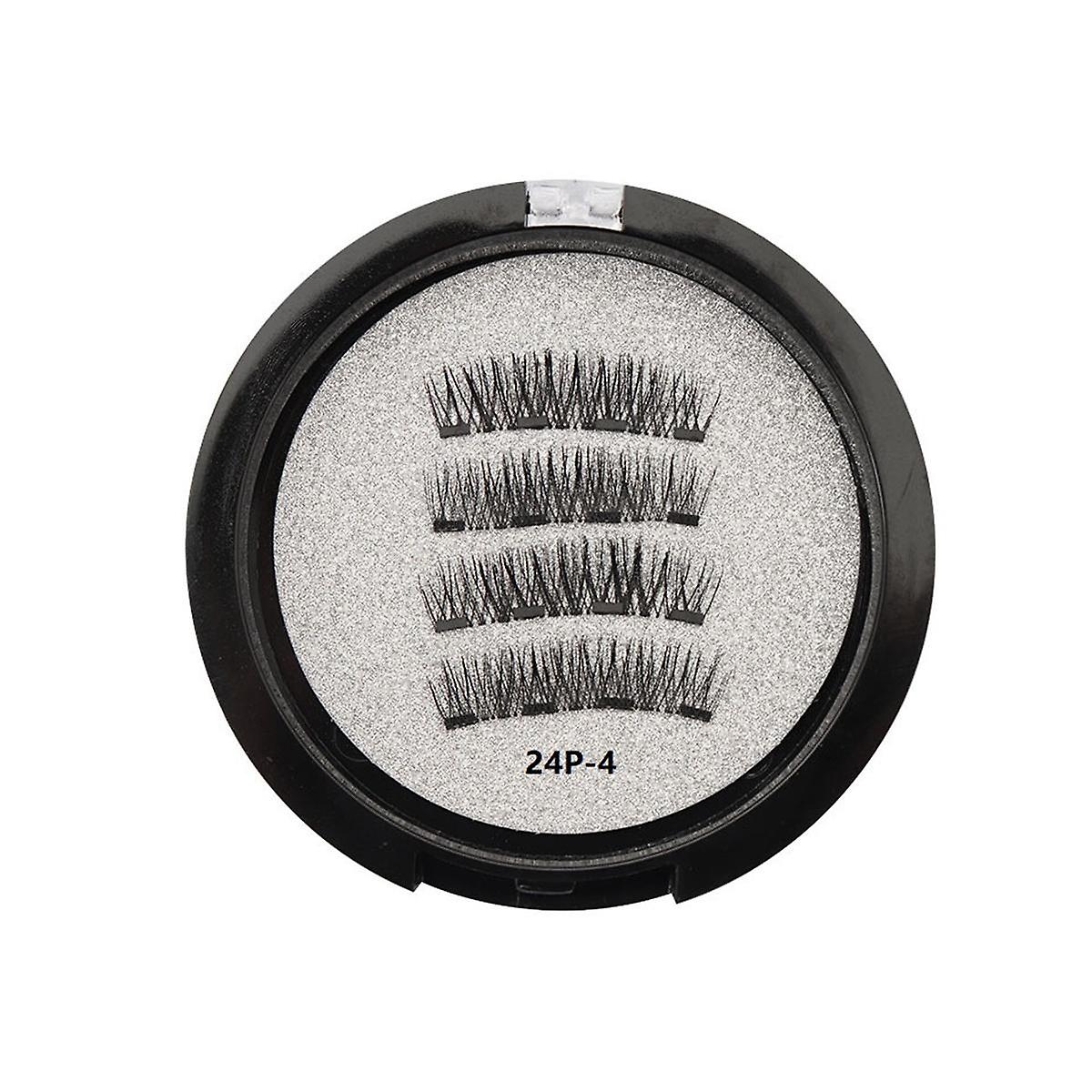 Magnetic Eyelashes with 2 Pairs Artificial Fiber Magnets Magnetic with Eyelash Curler 24P-4