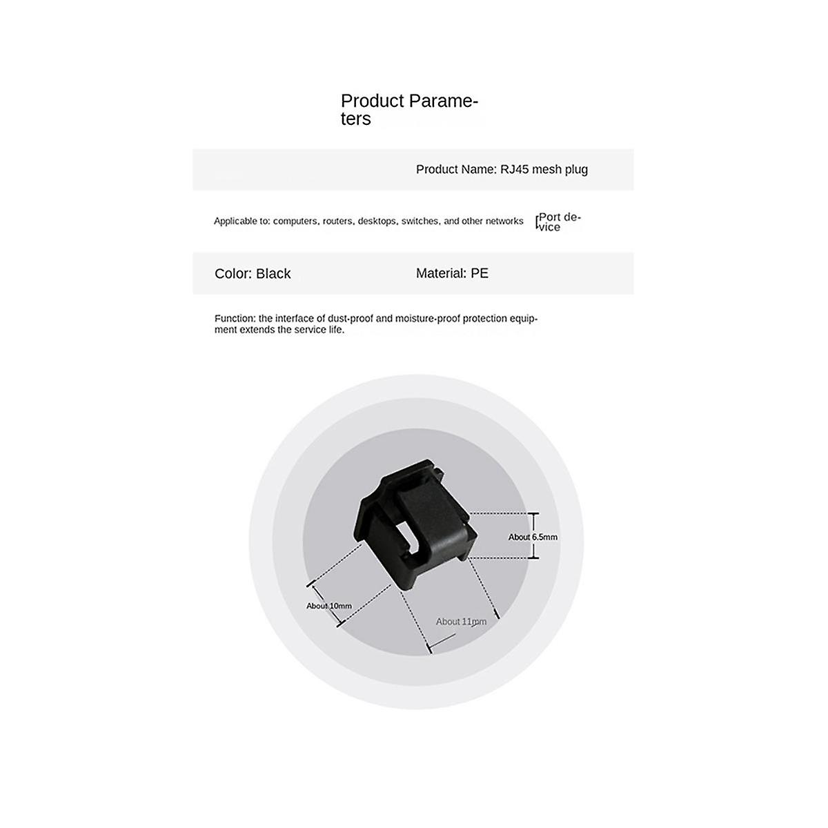 Rj45 Interface Dust Plug Dust Cap Router Switch Network Cable Interface Laptop Network Cable Dust-P