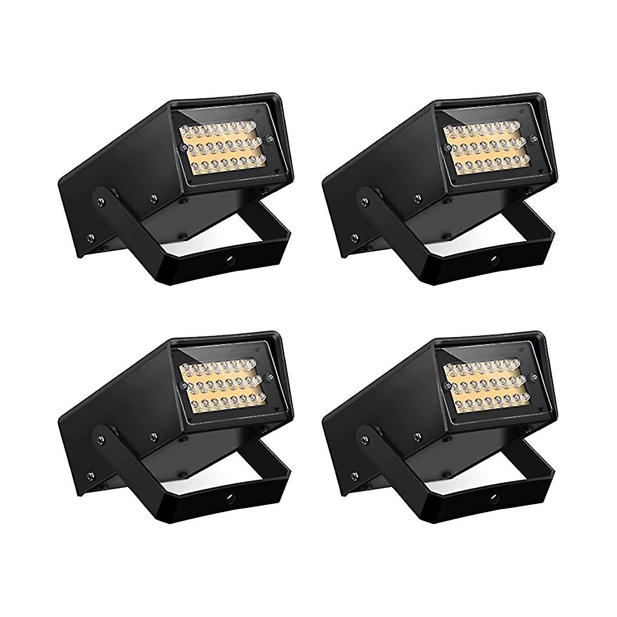 4 Pieces Strobe Party Lights, Bright Led Strobe Lights Mini Party Lights Adjustable Flash Speed Con