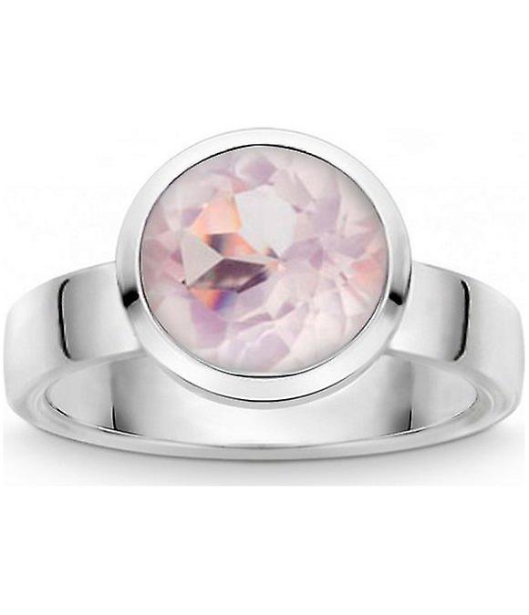 QUINN - Ring - Colors - Silver - Gemstone - Pink Quartz - Width 56 - 21803630