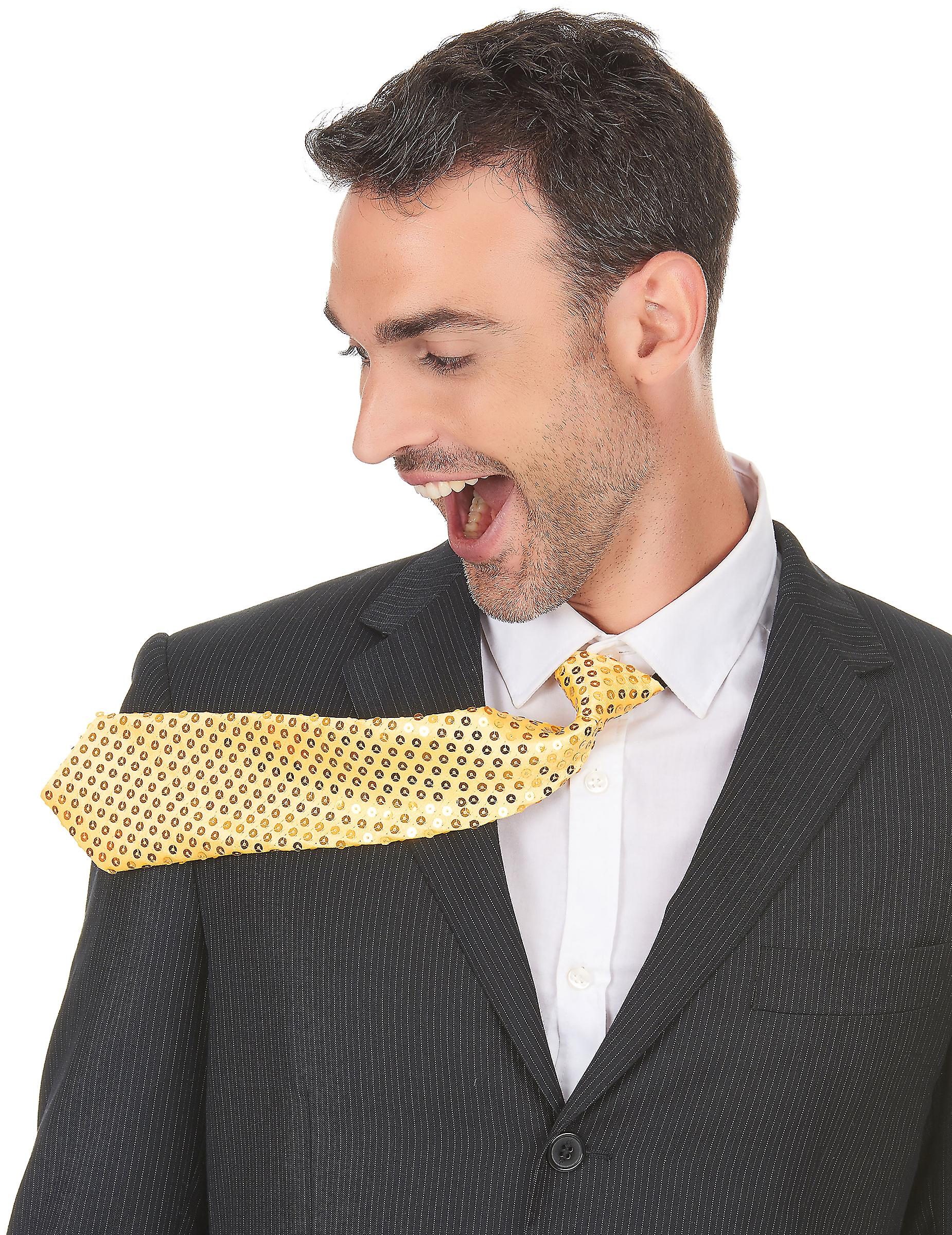 Golden tie with adult sequins