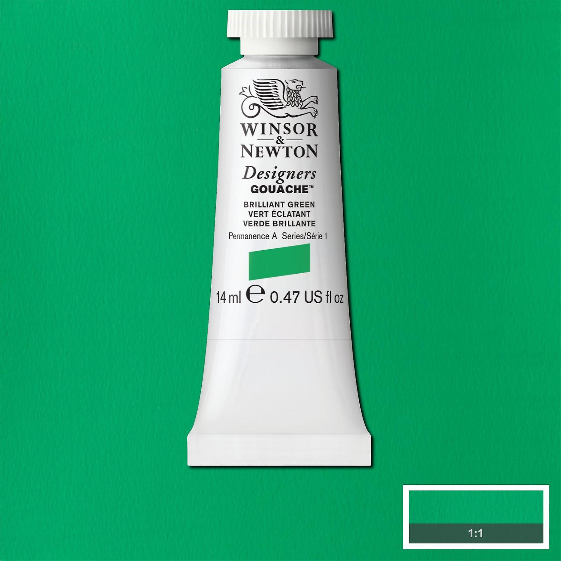 Winsor and Newton 设计师水粉管 - 亮绿色 - 14ml