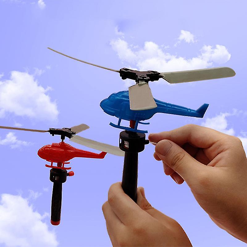 Pull Line Helicopter Fly Drawstring Small Plane Outdoor Game Toy Educational Toy