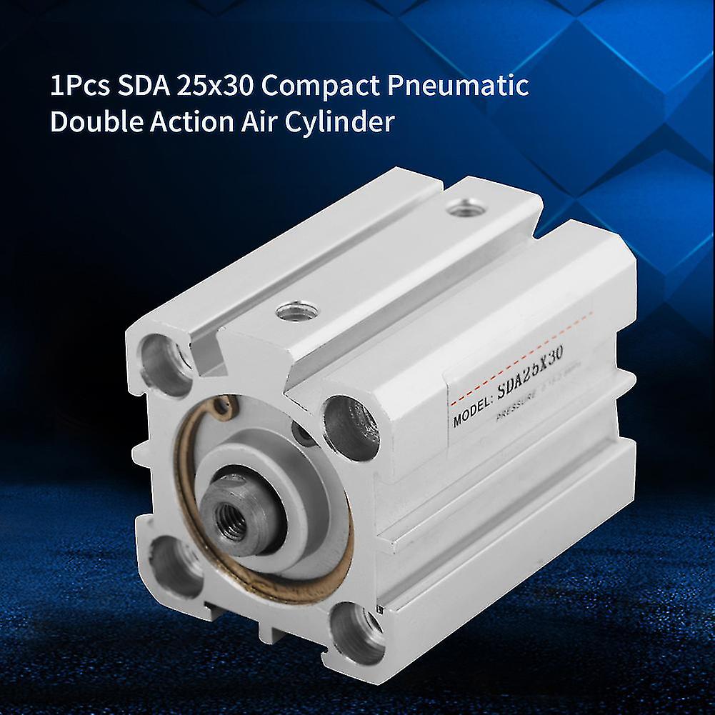 1 compact double-acting pneumatic cylinder in aluminum SDA 25x30