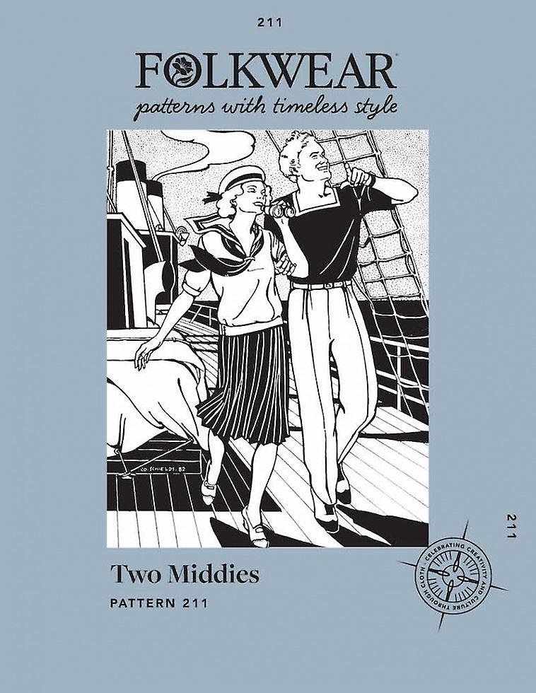 Folkwear Patterns Paper Sewing Pattern Two Middies Top