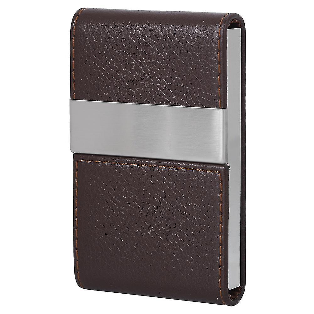 Multi purpose Portable PU Leather Cigarette Cigar Cards Storage Case Holder (Brown)