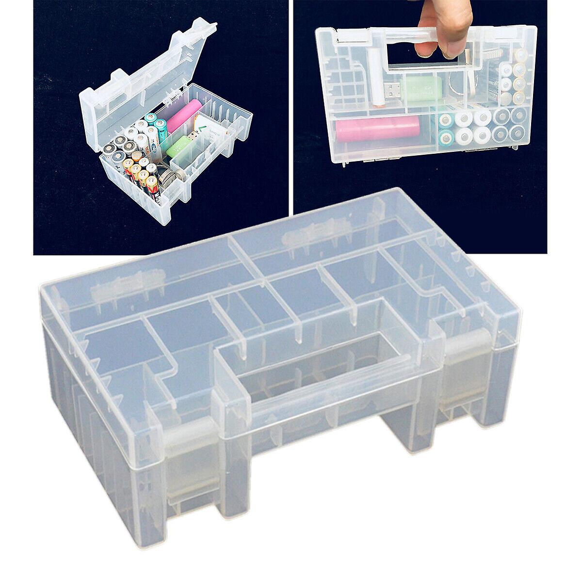 1x Hard Box Organiser Battery Storage Case Portable Plastic Craft Organizer