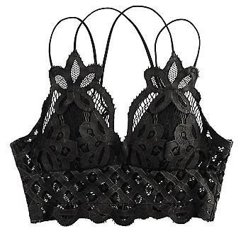 French Lingerie Lace Bra Lift Stretch Full-Figure Seamless Lace Bra Wireless Push Up Vest Type Bra