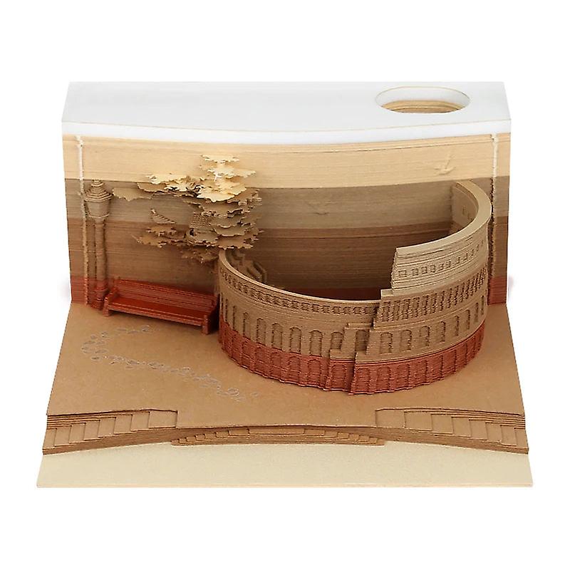 Omoshiroi Block 3d Notepad 3d Calendar 2024 Sakura Treehouse Table Calendar With Lights Paper Art 3d Notes Block Christmas Gift