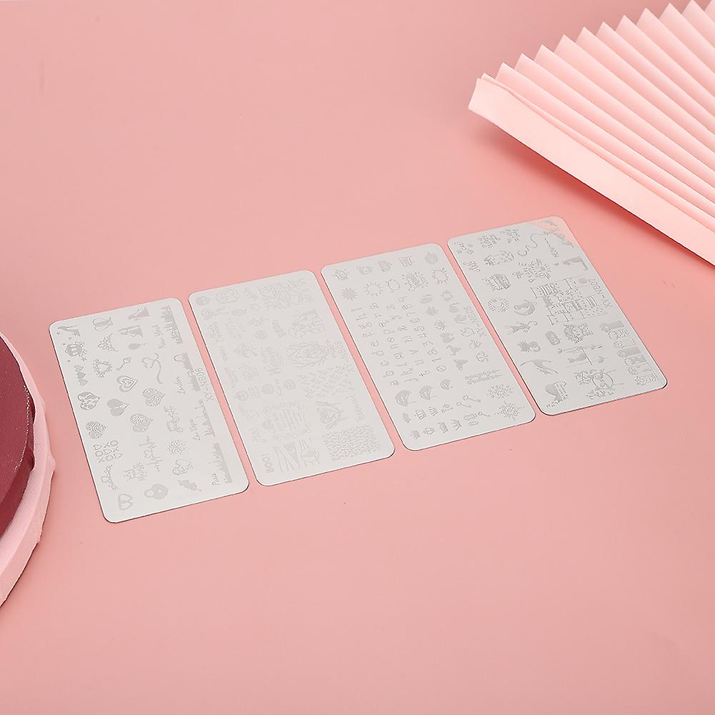 Nail Stamping Stencils,Nail Printing Stencil Template,Manicure Tool 05-08