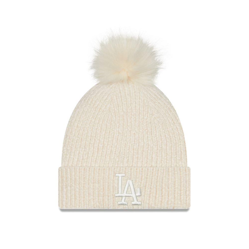 New Era Womens Chenille Bobble Beanie ~ LA Dodgers stone