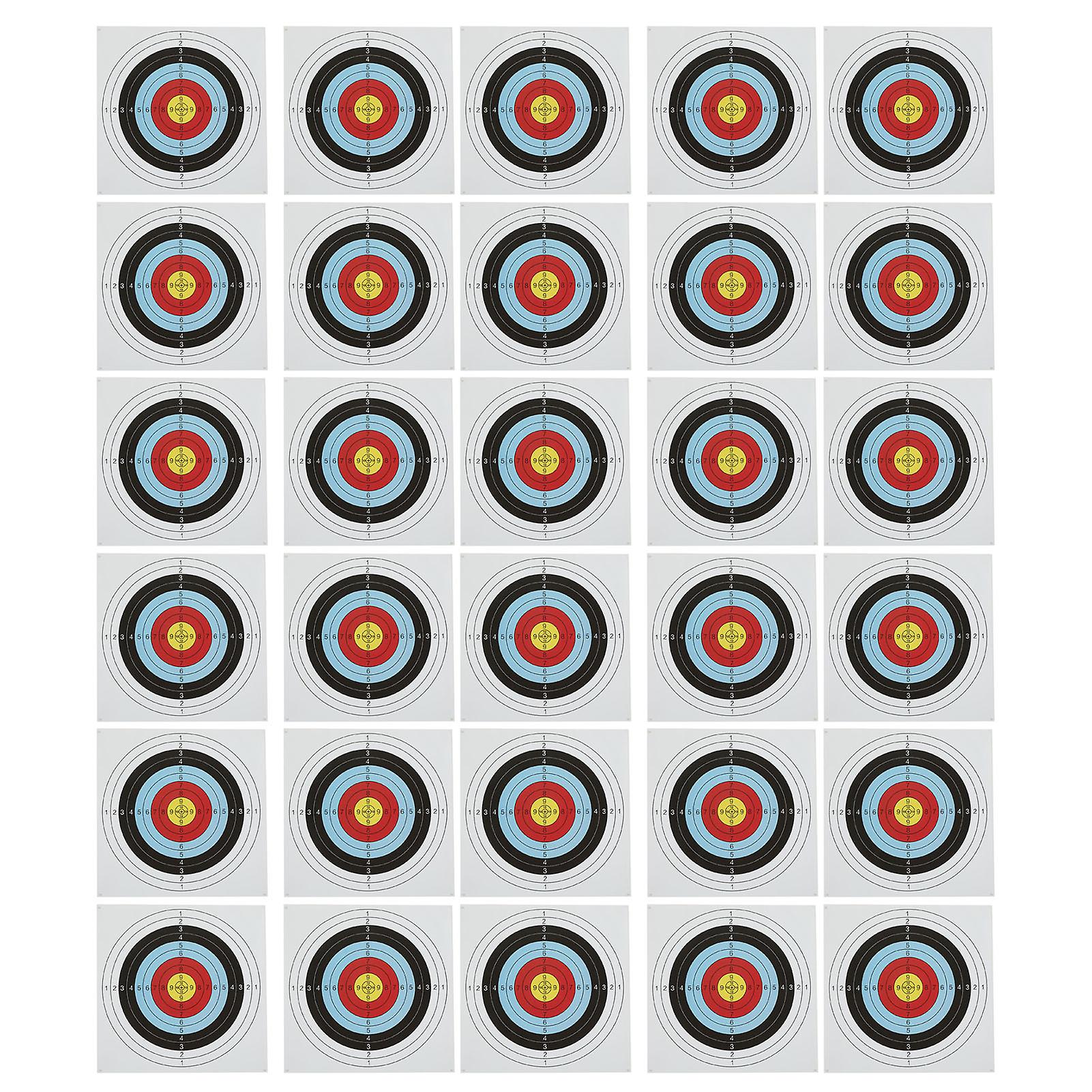 30pcs 60cm Archery Targets Anti-Bend Paper Targets for Competition Bows and Arrows