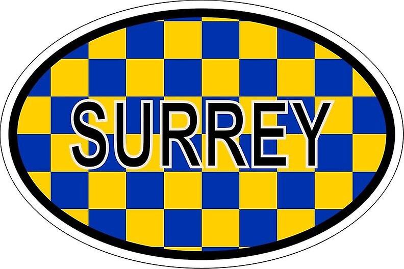 Sticker sticker oval oval flag code country kingdom uni surrey