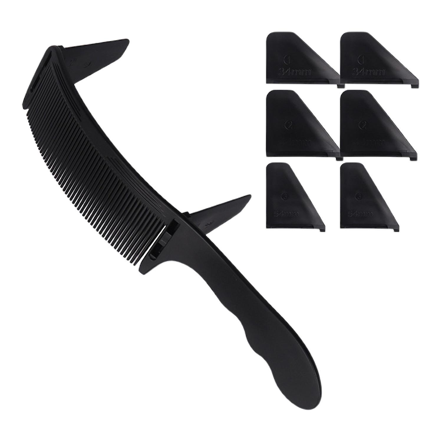 Curved Barber Comb Set with Brackets Professional Adjustable Heat Resistant Hair Styling Tool for