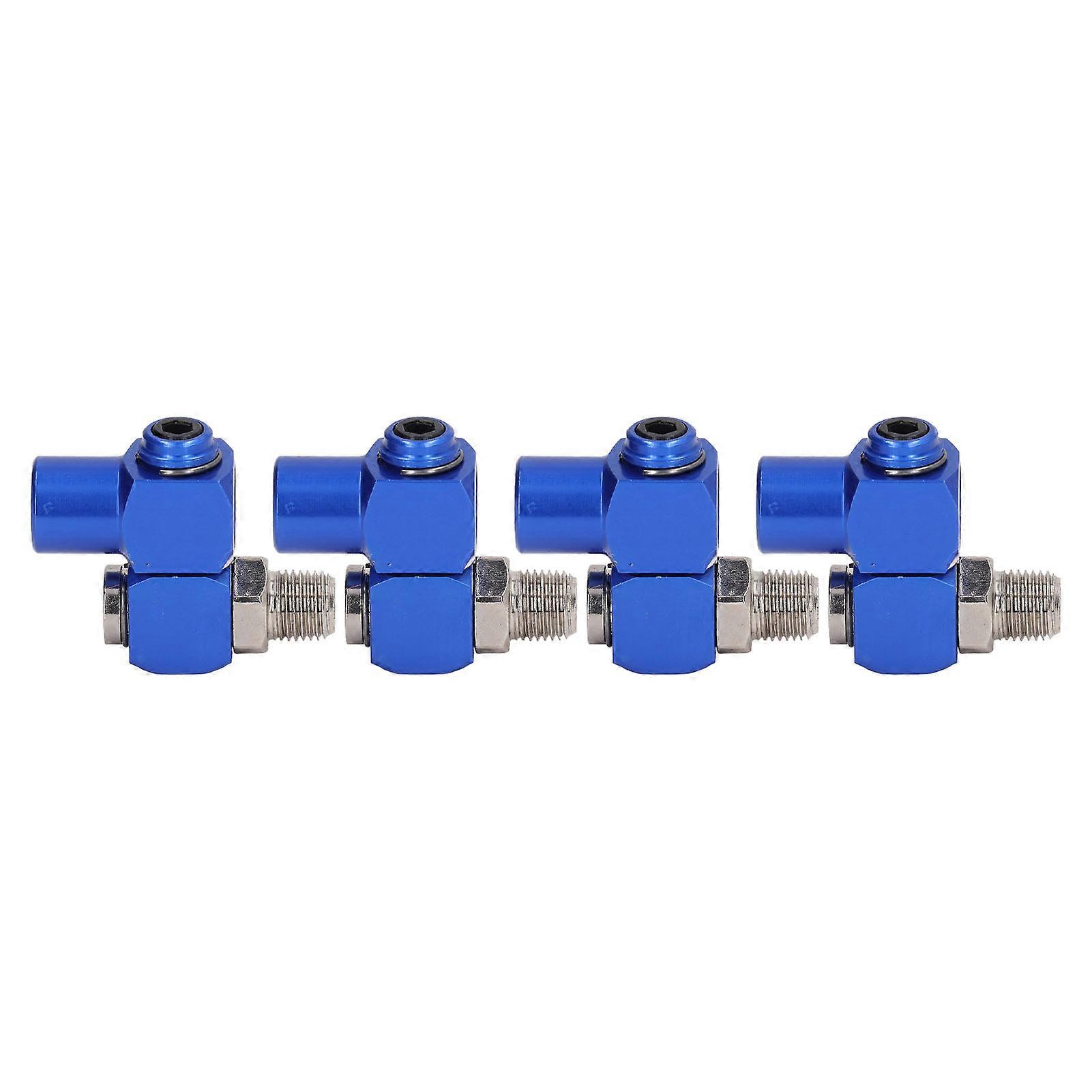 4Pcs 1/4in NPT Swiveling Air Fitting Hose Connector 360° Rotating Pneumatic Tool Adapter 150PSI