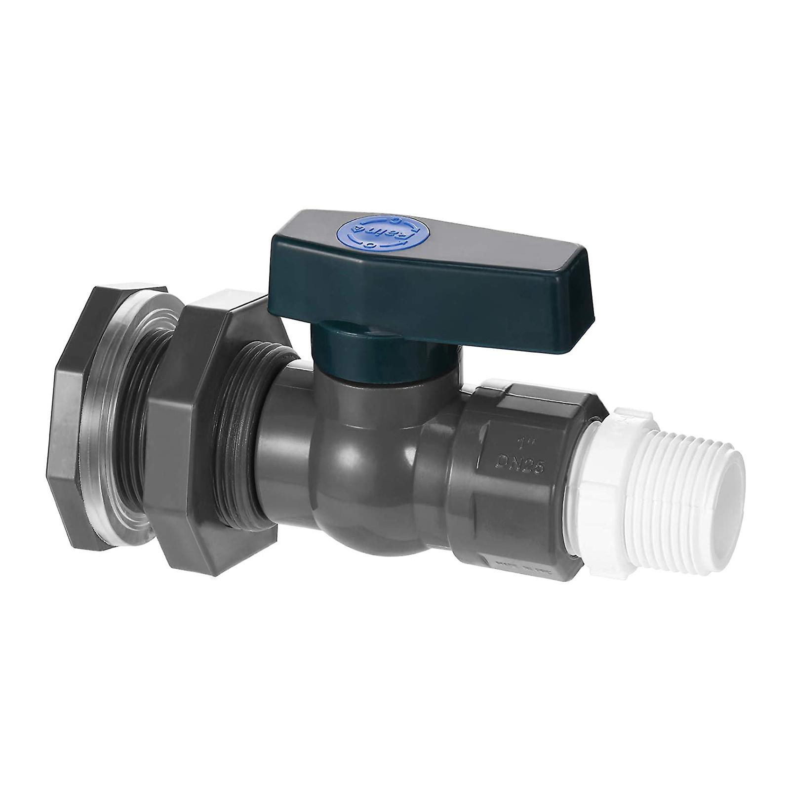 3/4"Rain Bucket Faucet Kit Rain Barrel Valve Fitting Adapter Fish tank Pool Plastic Interface DN20