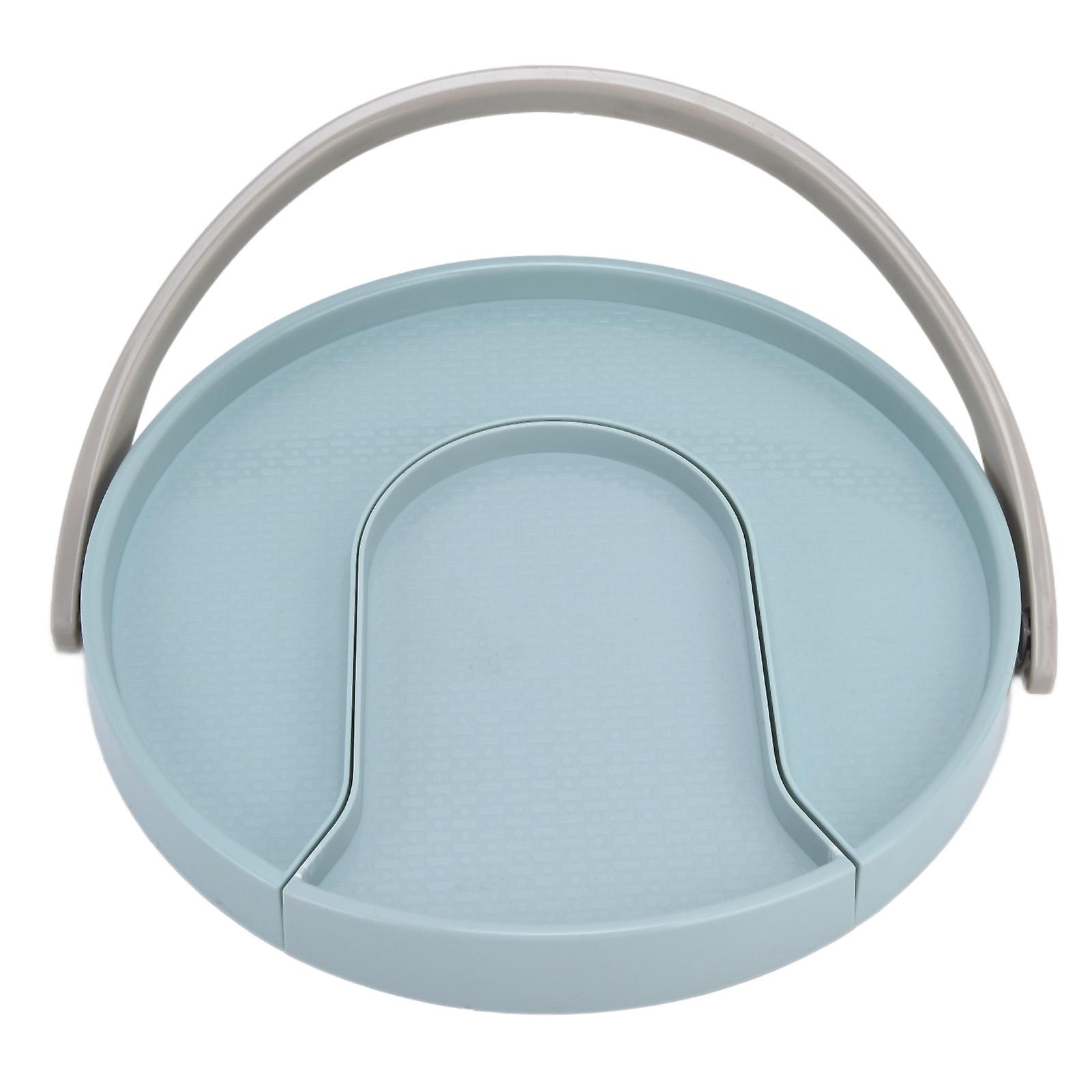 Kitchen Storage Turntable 30.5x28x4.5cm Non-Skid Blue Rack