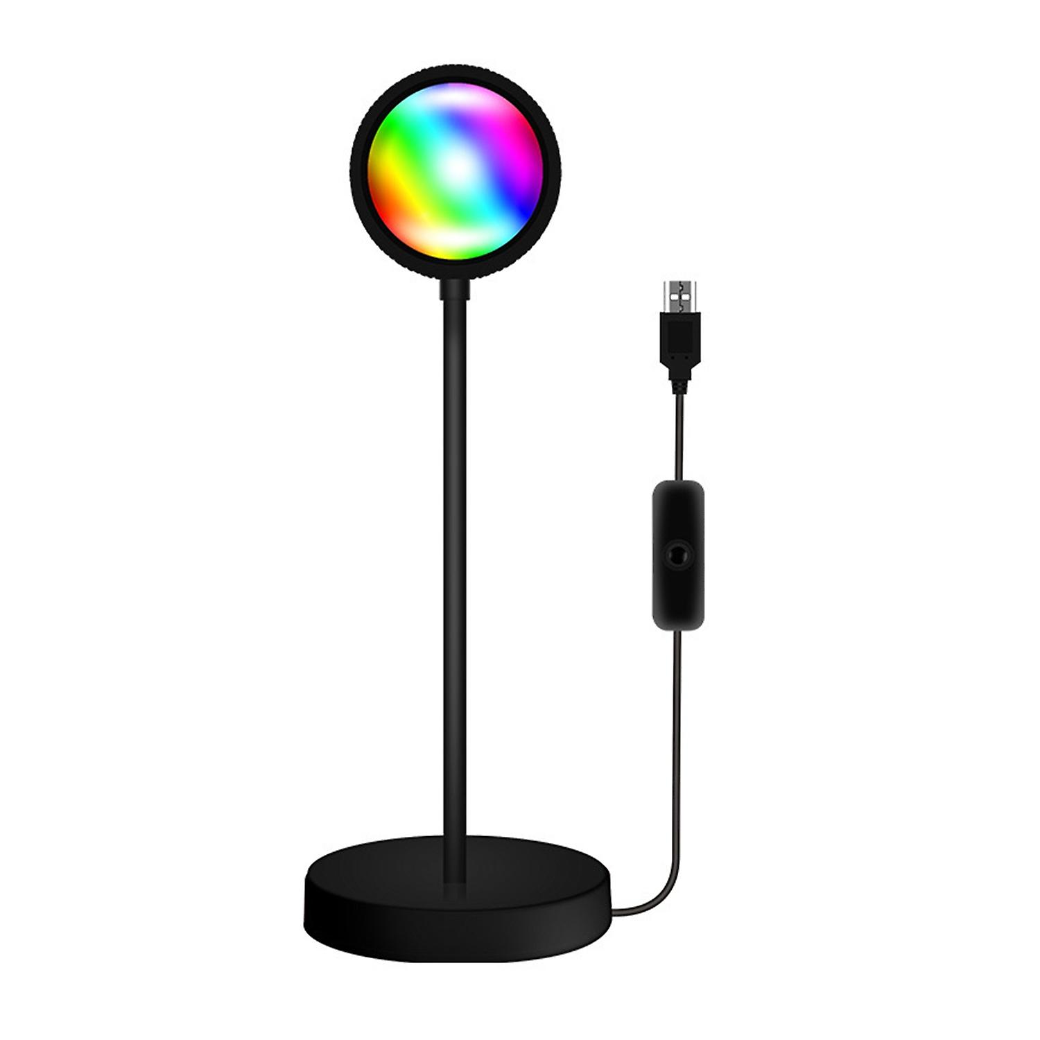 RGB Sunset Atmospheres Lamp 360° Adjustable Sunset Projection Light USB Romantic LEDs Night Light wi