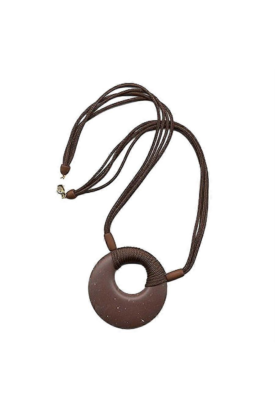 Necklace Amulet Dark Brown - Gl02309