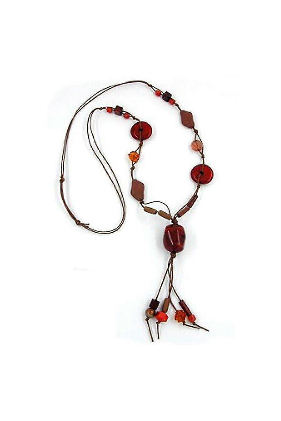 Necklace Brown Rusty Brown 95cm - Gl00548