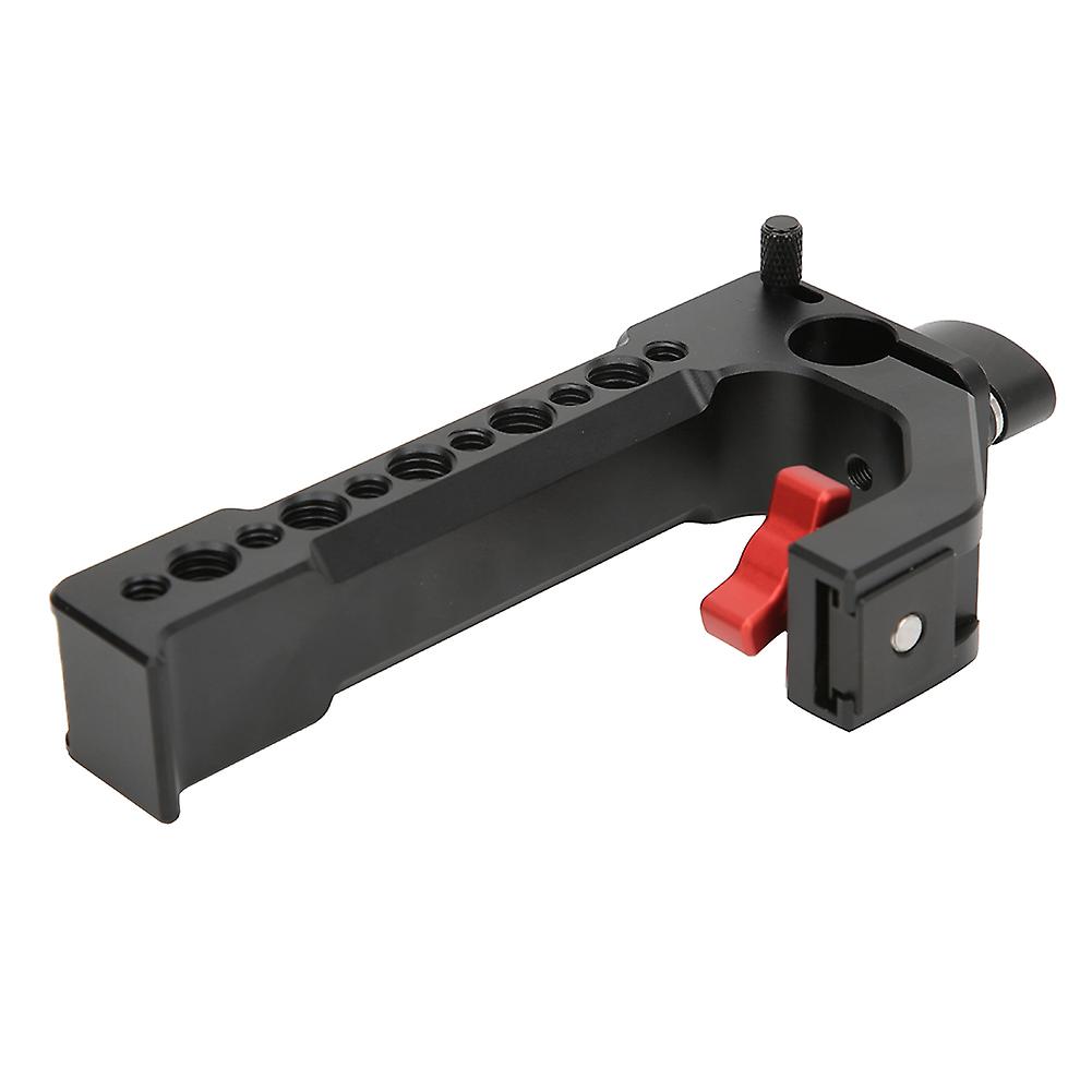 Black Aluminium Alloy Universal Hot/Cold Shoe Handle Bracket Mount Sling Grip for DSLR Mirrorless Camera