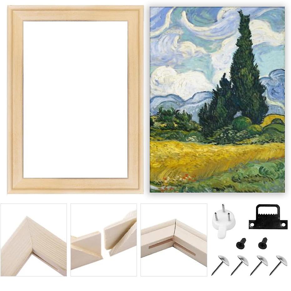 DIY Wood Canvas Stretcher Bars,Removable Canvas Frames Kit-Easy to Assemble,Wooden Frames Kit for Oi