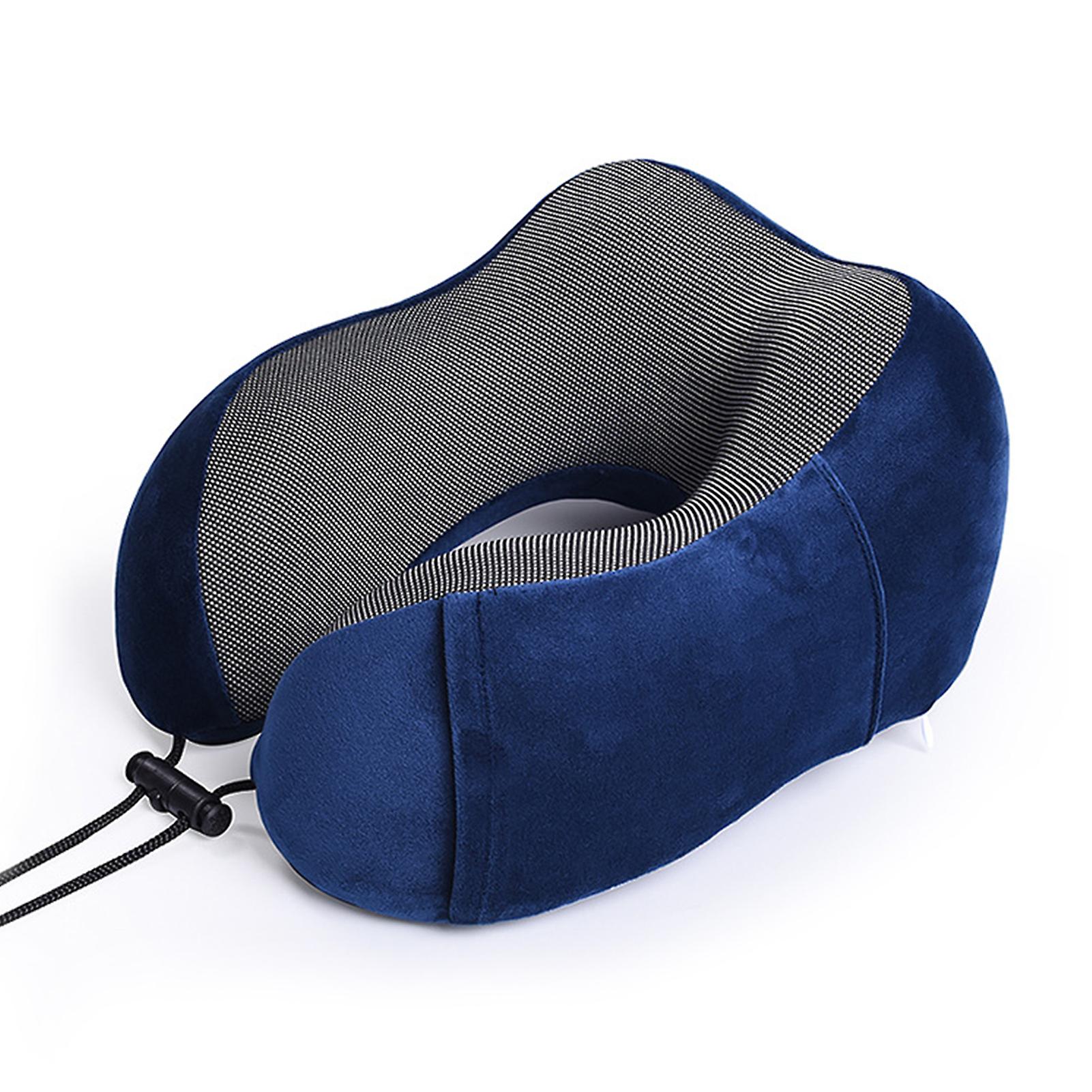 U-Shaped Pillow with Eyemask Earplugs Storage Bag Skin-Friendly Neck Support Pillow for All Season Use