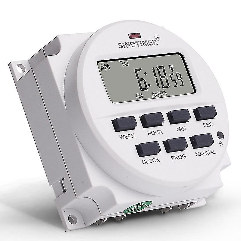 Tm618sh-1 1 Second Weekly Programmable Digital Timer Automatically Turn On Off Microcomputer Time Relay 110v