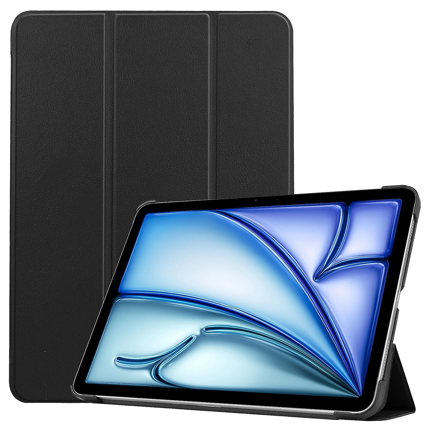Solid Color Leather Tablet Case For iPad Air 11 2024