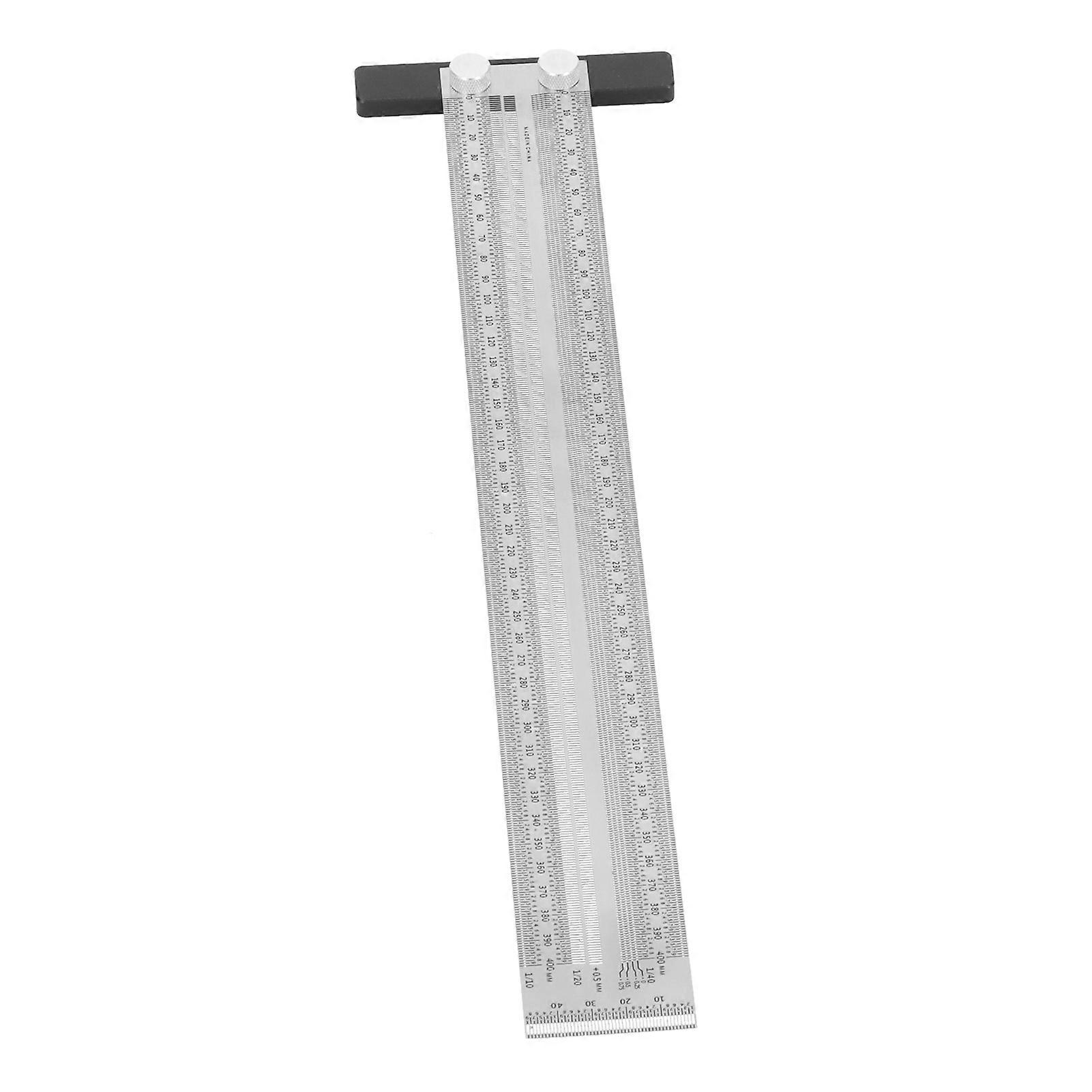 Woodworking Scribing T Rules Accuracy Marking Positioning Scribing T Ruler for Woodworking Measuring Decoration Design400mm T Ruler 