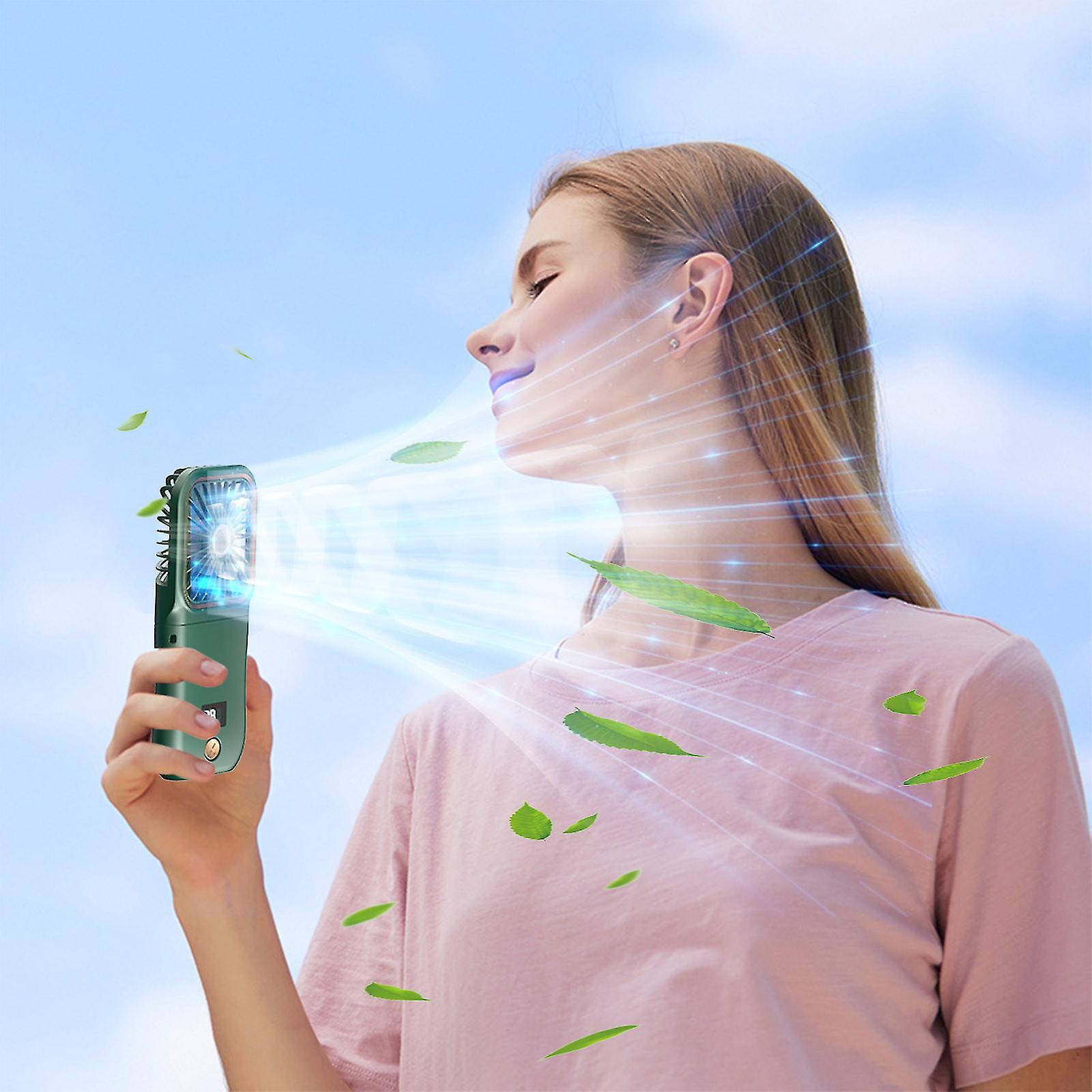 Handheld Small Fan Desktop Small Fan Portable USB Fan Mini Power Bank Folding Fan Hanging GAO241742