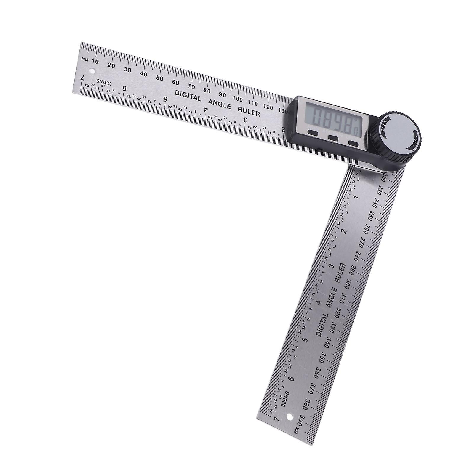 10-390mm Stainless Steel Electronic Protractor, Digital Goniometer, Angle Finder, Miter Ruler