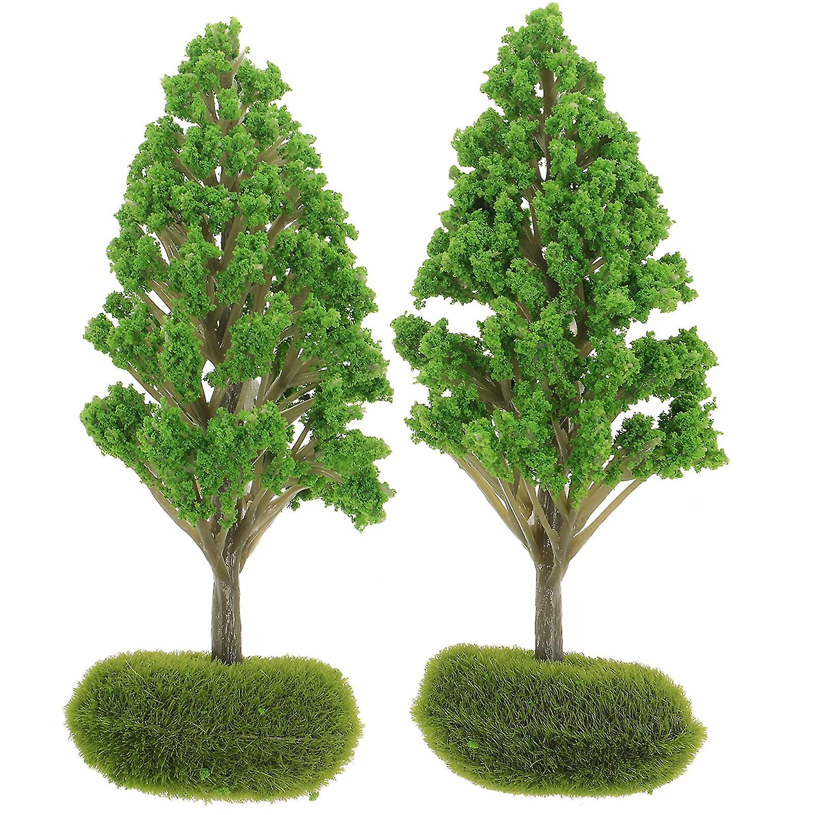 2pcs Miniature Diorama Trees Diy Landscape Miniature Trees Model Sand Table Decor