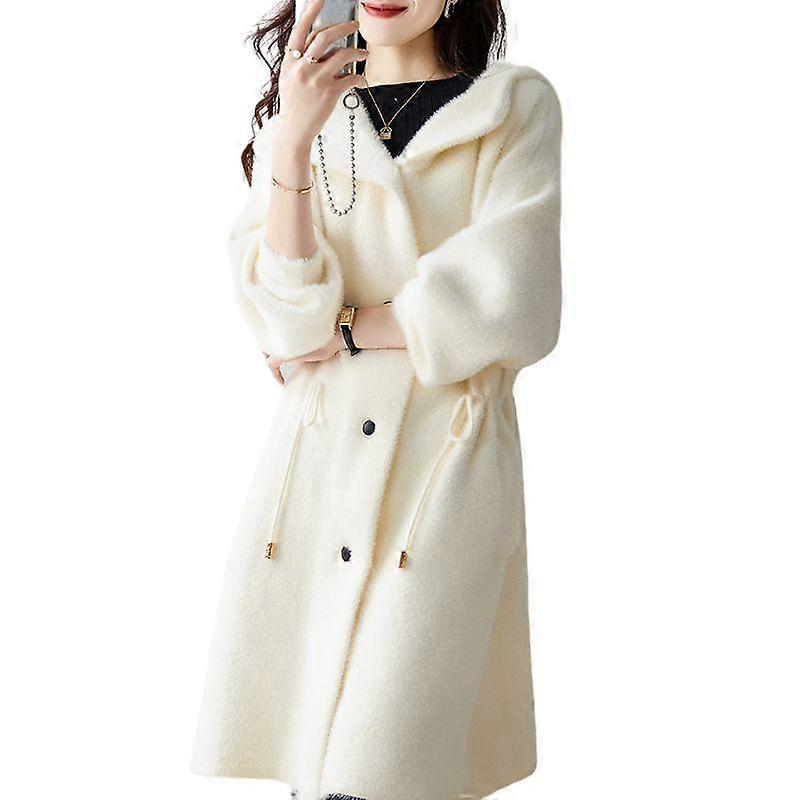 Women's Warm Wool Cotton Jacket Long Overcoat