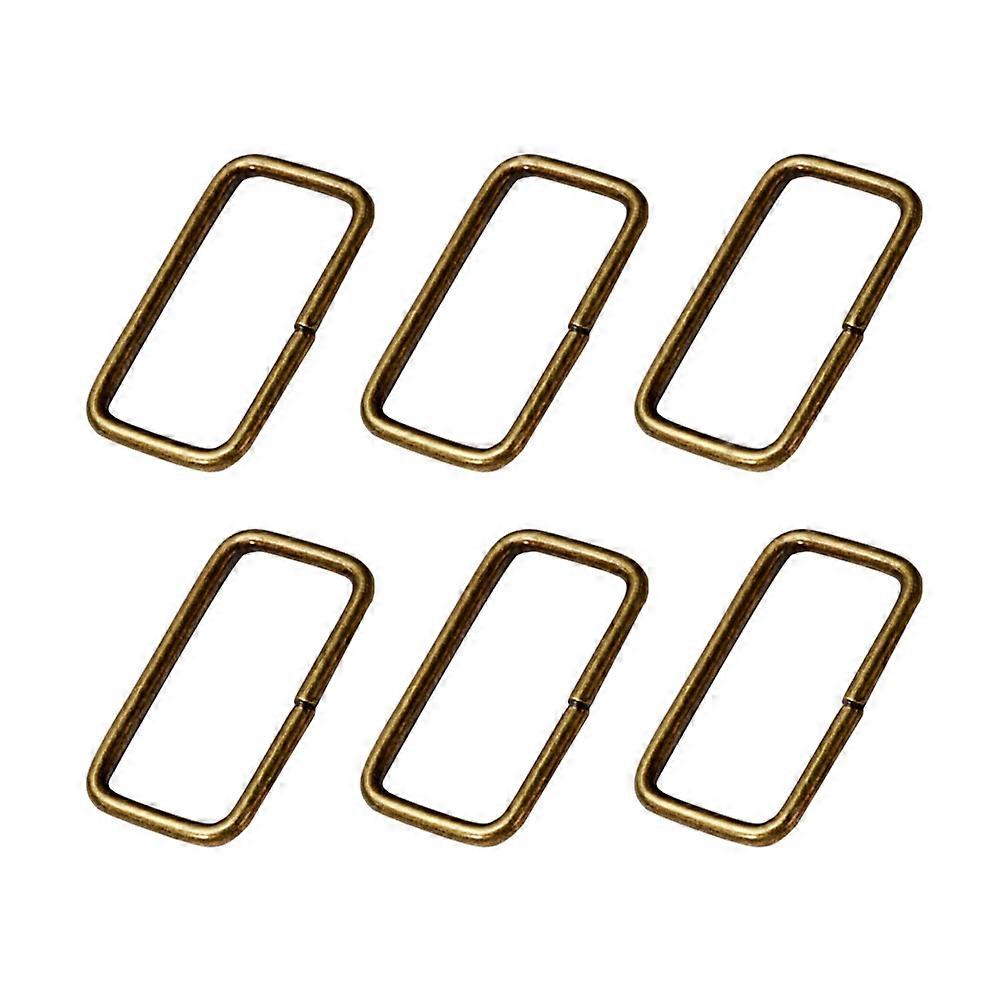 100pcs Metal Buckle Ring Zinc Alloy Strap Keeper for Shoes Belts Bags Strap (Bronze)