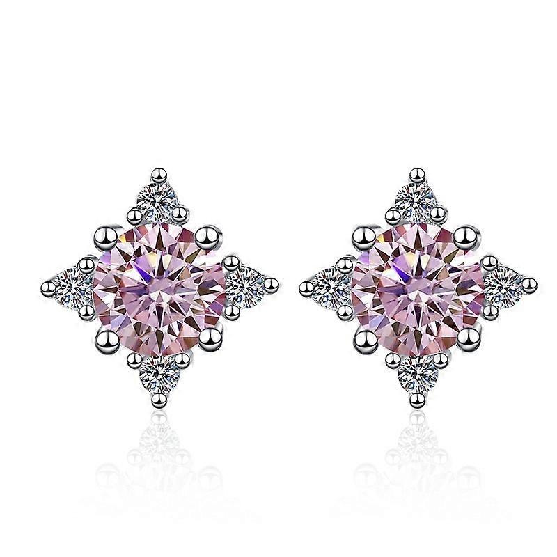 Earrings-Quadra Star Moissanite-Versatile Chic-925 Silver