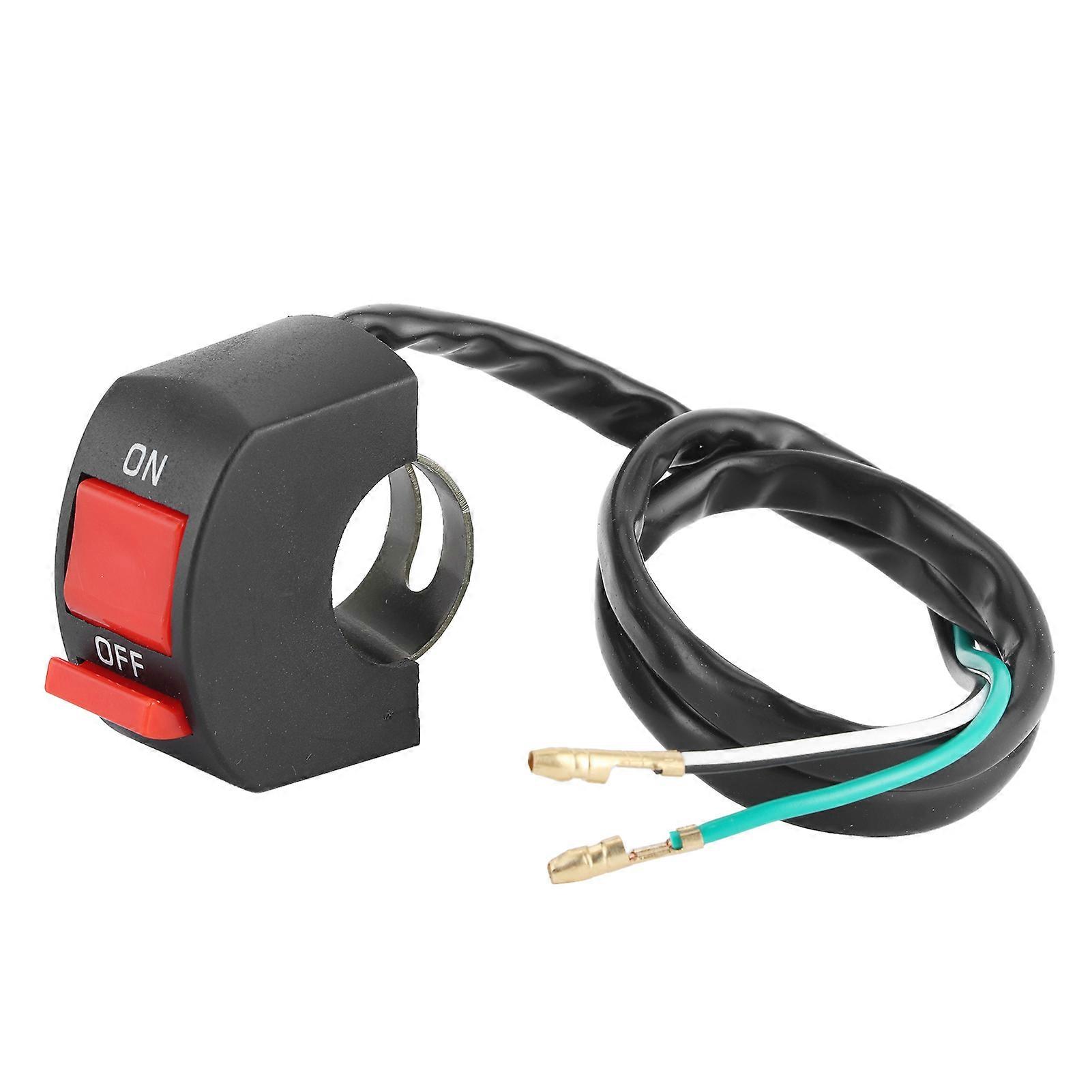 Universal Motorcycle LED Light Switch Handlebar Headlight Control On/Off 22?25mm